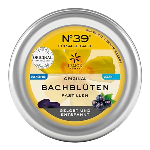 Original Bachblüten Nr. 39 Pastillen Schwarze Johannisbeere von Lemon Pharma, Vegan und Zuckerfrei