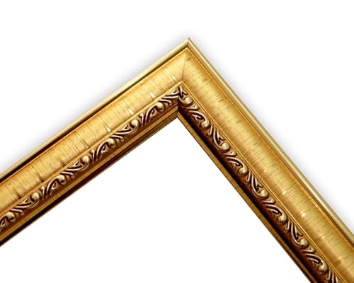 Image of Set of 2 5x7 Inch Golden Color Flexible Glass & Synthetic Wood Hanging /Table Top Modern Art Photo Frame for Wall Decoration Pack of 2