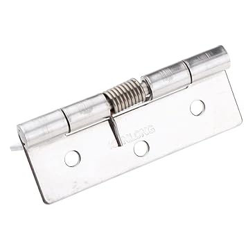 Pinakine Stainless Steel Spring Door Hinge Automatic Closing Adjustable Silver(67018580PNK)