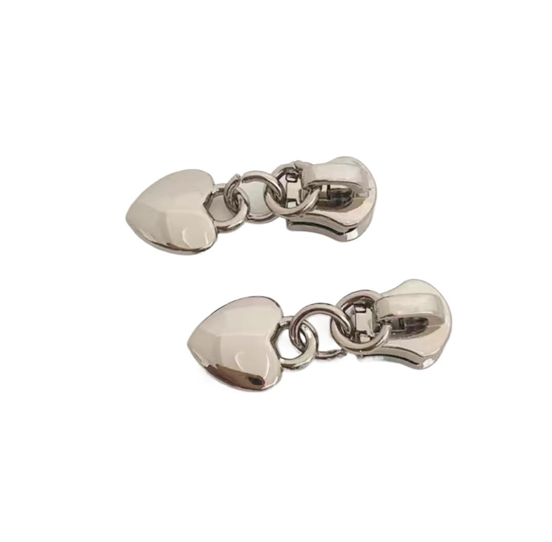 Kit réparation vêtements avec tirette décorative argentée pour fermeture éclair