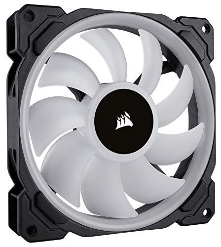 Corsair LL140 RGB LED PWM PC-Gehäuselüfter (140mm Dual Licht Loop RGB LED, Zweierpack mit Lighting Node PRO) Schwarz, 2-er Pack – Ansicht 4