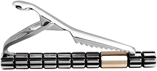 ピンクゴールドクリップネクタイピン JSEIAJB ネクタイクリップ/バー/タック/ピン ネクタイ用 ガンブラック ローズゴールド ギフト 男性用