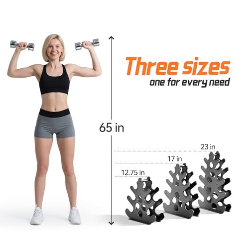 4-Tier Dumbbell Rack Only for Home Gym Women Dumbbell Holder with Handle Weight Racks For Free Weights Dumbbell Tower (Dumbbells Not Included) - Thumbnail 7