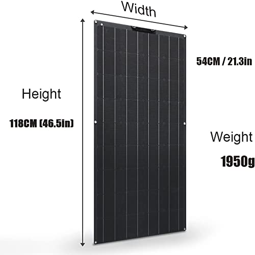 Pannello Solare 600 Watt Pannelli Solari Flessibili, 300W X 2 Pannelli Solari, Modulo Ad Alta Efficienza Caricabatterie Pv Con Accessori - 7