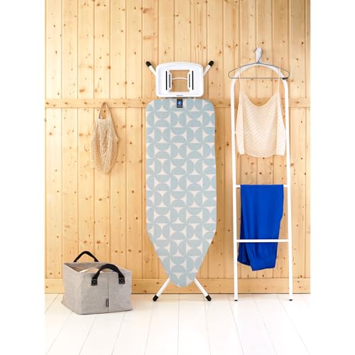 Image of Brabantia XL Comfort Ironing Board with Solid Steam Iron Rest | Large (Size C) | Fairtrade Fresh Breeze Cover | Adjustable Height (27-38 inch), Easy Fold, Anti-Collapse Lock, Non-Slip Feet