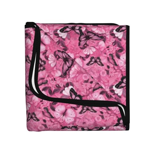Serviette de bain velours corail papillon rose séchage rapide pour douche et spa