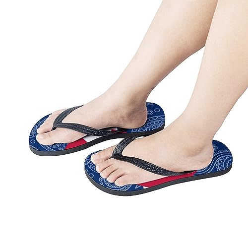 Colorado State Paisley Flag Flip Flops for Women Men Casual Comfortable Beach Thong4