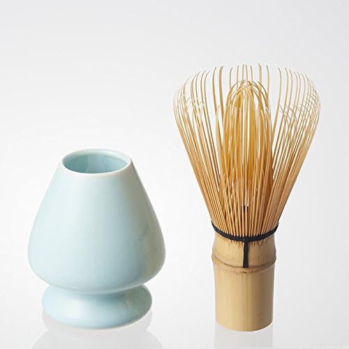 Tokyo Matcha Selection - Chasen Set : Matcha Bamboo Whisk 80 & Whisk Stand (3 color) from Japan [Standard ship by SAL with Tracking number & Insurance] (Light Yellow)