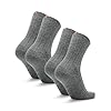 DANISH ENDURANCE Calcetines de Lana de Alpaca, 2 Pack, Gris oscuro jaspeado, 39-42