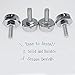 License Plate Screws Fastener Kit, 4 PCS License Plate Screws with Covers for Fastening License Plates or Frames of Most Cars, Trucks and Motorcycles (Silver Skull)
