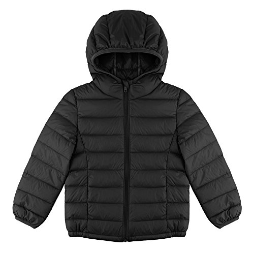 JunYito Manteau Fille Garçon Enfant Lapin à Capuche Vetements d'automne Printemps (140, Noir)