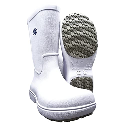 Bota Cano Longo SoftWorks Antiderrapante Acqua Foot Super Grip Para Limpeza Em EVA BB86 Branco