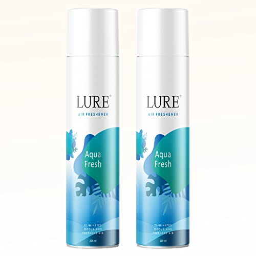 Image of LURE Room Freshener|Aerosol Air Freshener For Home And Office-Aqua Fresh (220Ml Each, Pack Of 2)