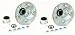 2-Pack Trailer Wheel Hub Pre-Greased Complete Galvanized 5 Lug (4.5) 84 3500lb