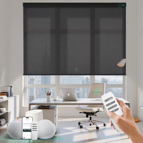 Motorized Solar Shades with Remote Control