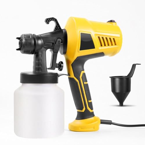 500W Electric Spray Gun for Cake Decorating & Home Painting - Multifunction Baking Tool with 3 Spray Patterns, Household Paint Sprayer Kit (Yellow) (Yellow)