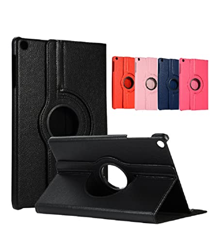 Gocob For Samsung Galaxy Tab A7 Lite 8.7" T220 T225 Leather Stand Flip Cover 360 Tablet Case (BLACK)