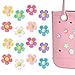 Ella & Emma 16Pcs Flower Charm Accessory for Bogg Bags and Simply Southern Totes, Decorative Accessories to Customize Your Beach Tote Bag (16pc Rainbow Flowers) (16pcs rainbow flowers)
