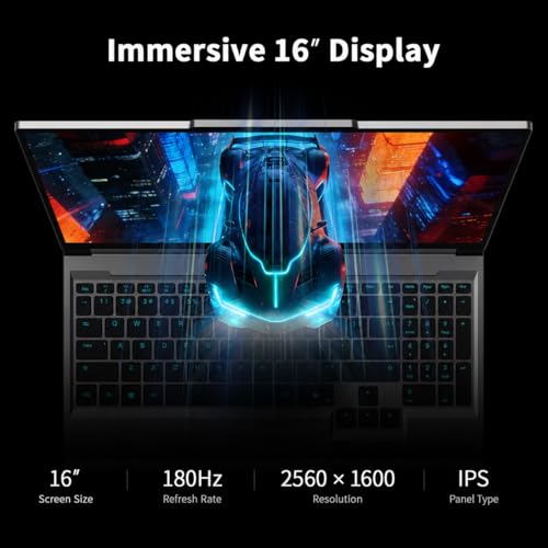 Image of Aurora 16X Gaming Laptop, 16 inch 2.5K WQXGA 180Hz Display 500nits, Intel Core i7-14650HX, Geforce RTX 5060, 32GB DDR5 RAM, 1TB SSD, Wi-Fi 6E, RGB Backlit, Ice Shark Cooling, Win 11 Home