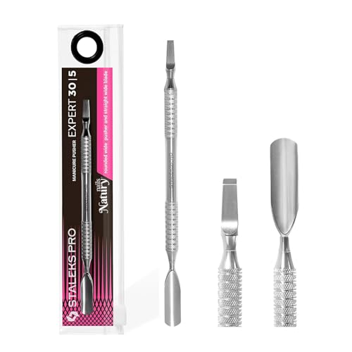 STALEKS PRO by Natury Nails Repousse-cuticules Manucure Pédicure Acier Inoxydable Expert 30/5