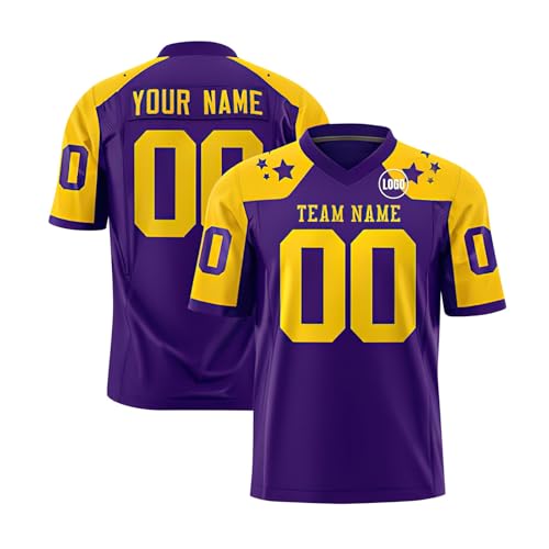 Personalised Customise Baseball Jersey S-7XL, American Football Jersey with Team Name Number, Sports T Shirt Quick Dry Top Breathable Short Sleeve Tee Gym Shirt for Men/Women/Kids/Boys/Girls/Youth