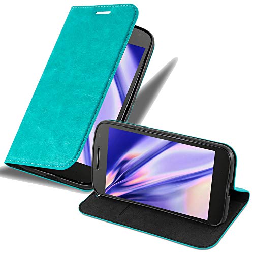 Cadorabo Funda Libro para Motorola Moto G4 / G4 Plus en Turquesa Petrol - Cubierta Proteccíon con Cierre Magnético, Tarjetero y Función de Suporte - Etui Case Cover Carcasa