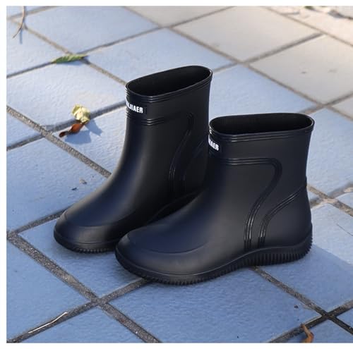 Image of Boots Men Rain Boots Outdoor Garden Waterproof Ankle Rain Shoes
