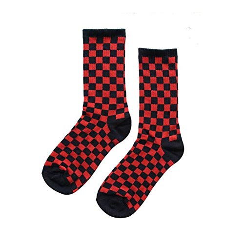JINGGEGE Calcetines de béisbol para mujer, calcetines geométricos a cuadros y hip hop, de algodón, unisex, color (3)
