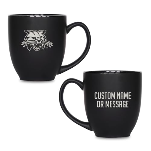 Image of Rico Industries NCAA Primary 15-Oz Personalized Matte Black Bistro Mug - for Hot or Cold Drinks