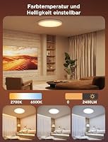 Govee Deckenleuchte RGBIC Smart, 24W Ø30cm Deckenlampe Led dimmbar, 2400LM – Ansicht 6