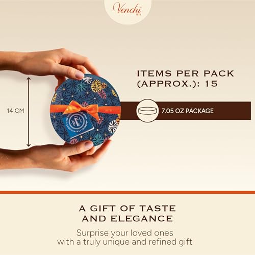 Venchi - Murrine Collection - Small Blue Hamper with Assorted Chocolates, Gift Idea for Birthday and Anniversary, 7.05 oz