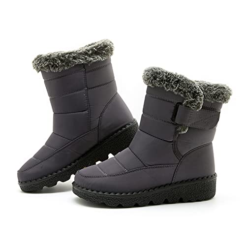 Botas de invierno para mujer cómodas y planas para caminar sin frío en exteriores 4