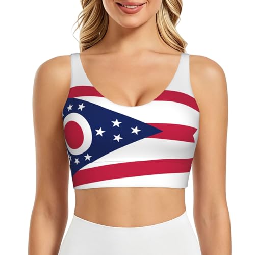 Sujetador deportivo de Ohio para mujer con top acolchado de yoga y chaleco elástico para gimnasio