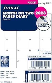 Filofax Pocket Month on Two Pages English 2023 Diary