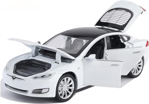 Image of Exclusive 1:32 Diecast Model Alloy Teslaa-S Alloy Metal Pull Back with 6 Openable Doors & Sound Light Auto Toy car for Kids Best Gift for Kids Boys(Colors as Per Stock)
