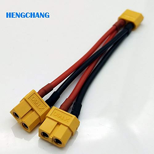 10CM 14awg Silicone XT60 Female Parallel Connector Cable Extension Y