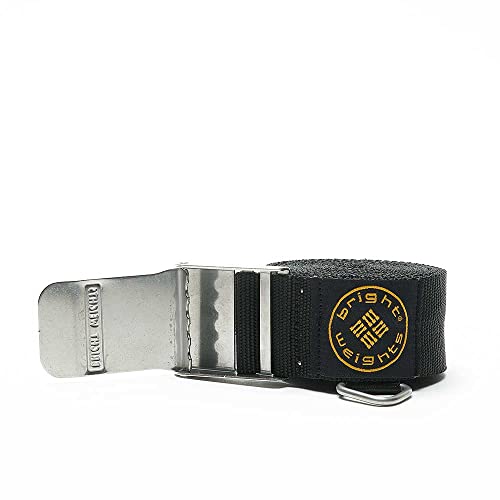 Bright Weights Waist Belt & Buckle (Black, Standard)