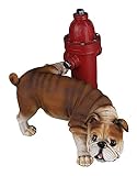 WQQLQX Statue Harz Skulptur englische Bulldogge Statue Bulldogge Dekoration Puppe Figur Pee Bulldogg Garten Dekoration Ornamente Skulpturen