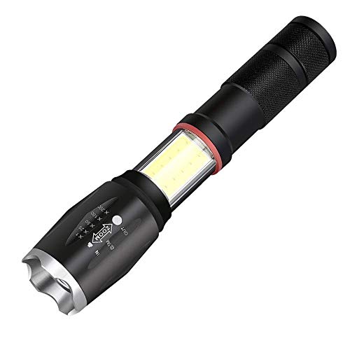 LED T-C Lumen interurbaine lampe de poche 500m Super lumineux LED lampe de poche à focale réglable Lampes de poche-800 Lumens magnétiques Led torche légère perles lampe T6 for la course, la marche, le