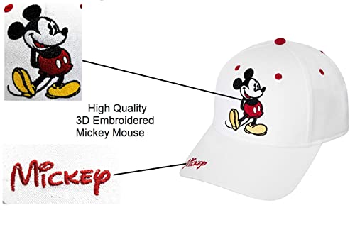 Casquette Mickey Mouse Disney chapeau baseball brodé ajustable en coton