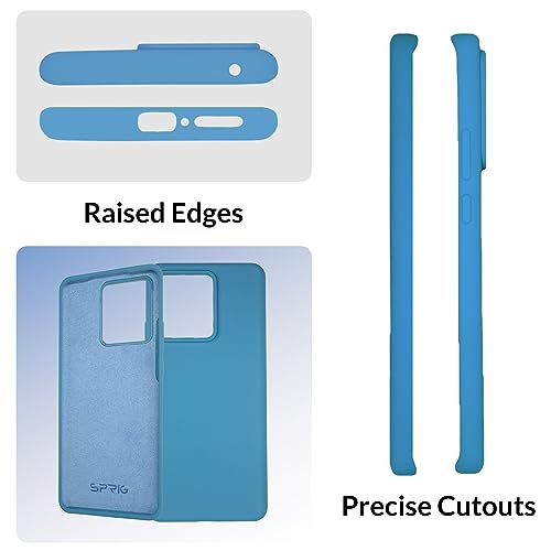 Image of SPRIG Compatible with Moto Edge 40 Premium SilkTone (Liquid Silicone) Back Cover Drop Tested Shock Proof Mobile Case for Men, Women, Boys and Girls with Camera Protection (Navy Blue)