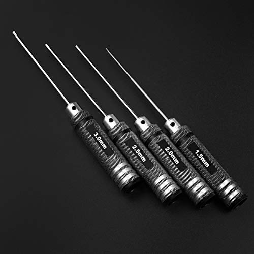 Kit de chave de fenda hexagonal ULTECHVO com 4 peças para helicóptero e bicicleta de controle remoto