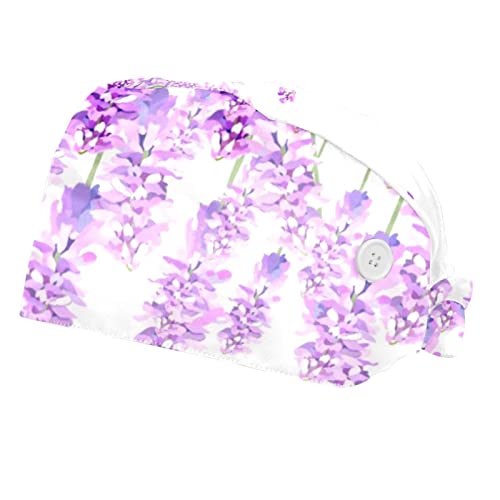 Chapeaux bouffants lavande violette ajustables pour un confort de travail optimal en cuisine