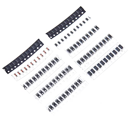 Bridgold 100Pcs 10Types Smd Diodes Schottky Rectifier Diodes Assortment，Do-214Ac/Sma,1N4007 1N5819 Sr240 1N5822 1N5824 Fr107,Sod-123/1206,1N4148 1N4007 1N5819,Ll34/1206,1N4148. #TOP2