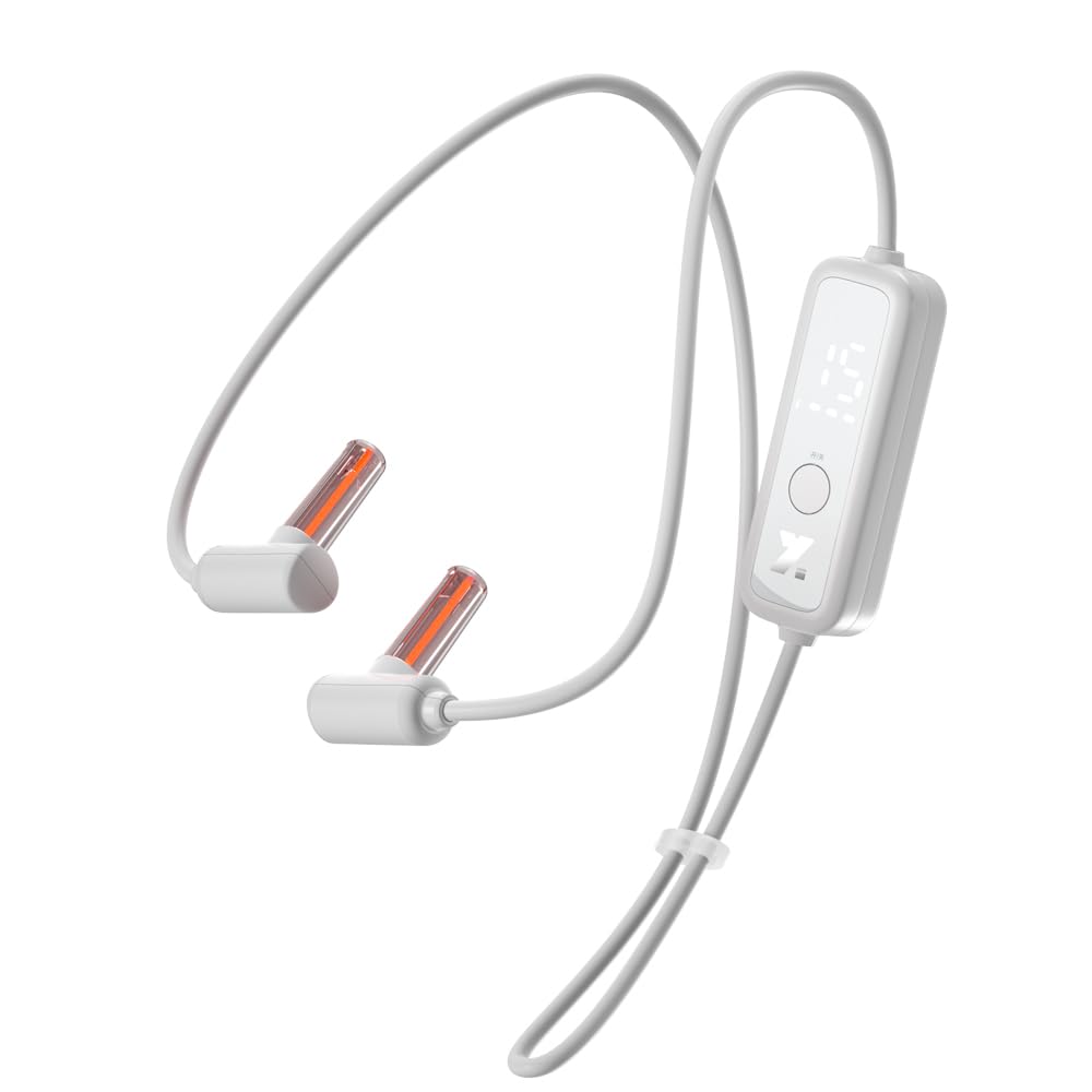 Dr Kalc El Portable Magnetic Red Light Therapy Device for Nose, Lightweight and Rechargeable 650nm Nasal Light Therapy Device, White