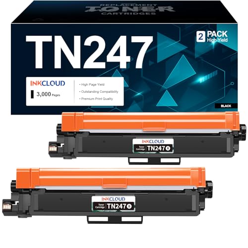 Toner TN247 Brother compatible noir double lot pour stopper les pannes de texte