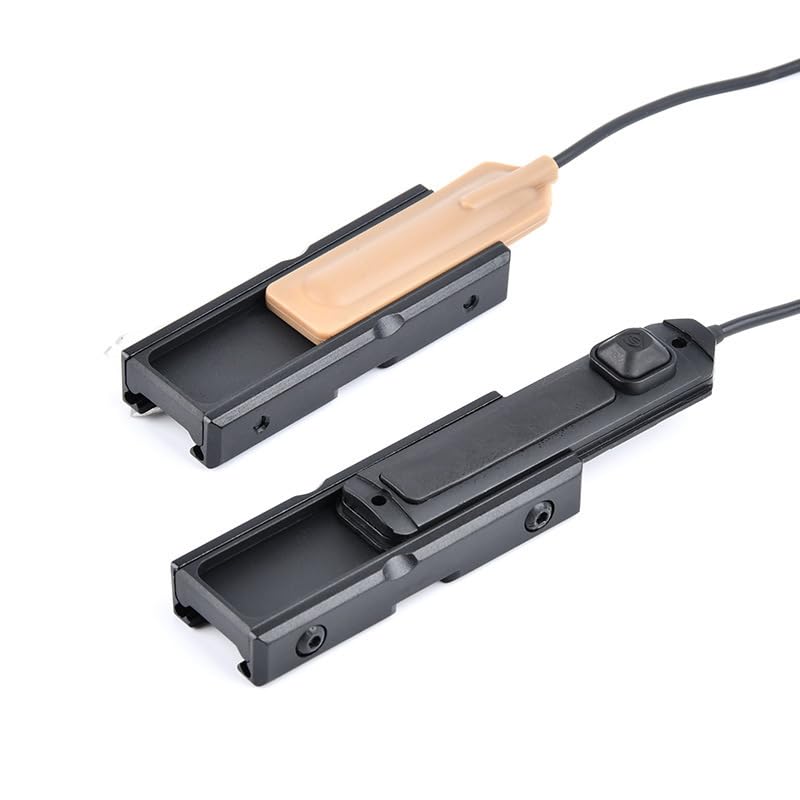 Monture Interrupteur à Pression Pour PEQ-15 Et Lampe Tactique – Rail Picatinny 20 Mm (Noir)