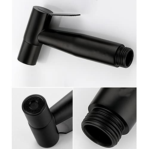 Cabezal de ducha de inodoro de acero inoxidable negro con acabado texturizado 4