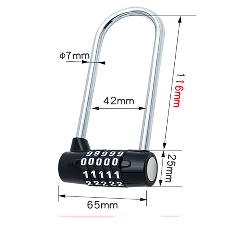 Lucchetto A Combinazione A 4 Cifre, Antiruggine, Resistente - Foto 9