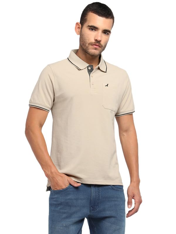 Image of AMERICAN CREW Polo Collar T-Shirt for Men with Pocket